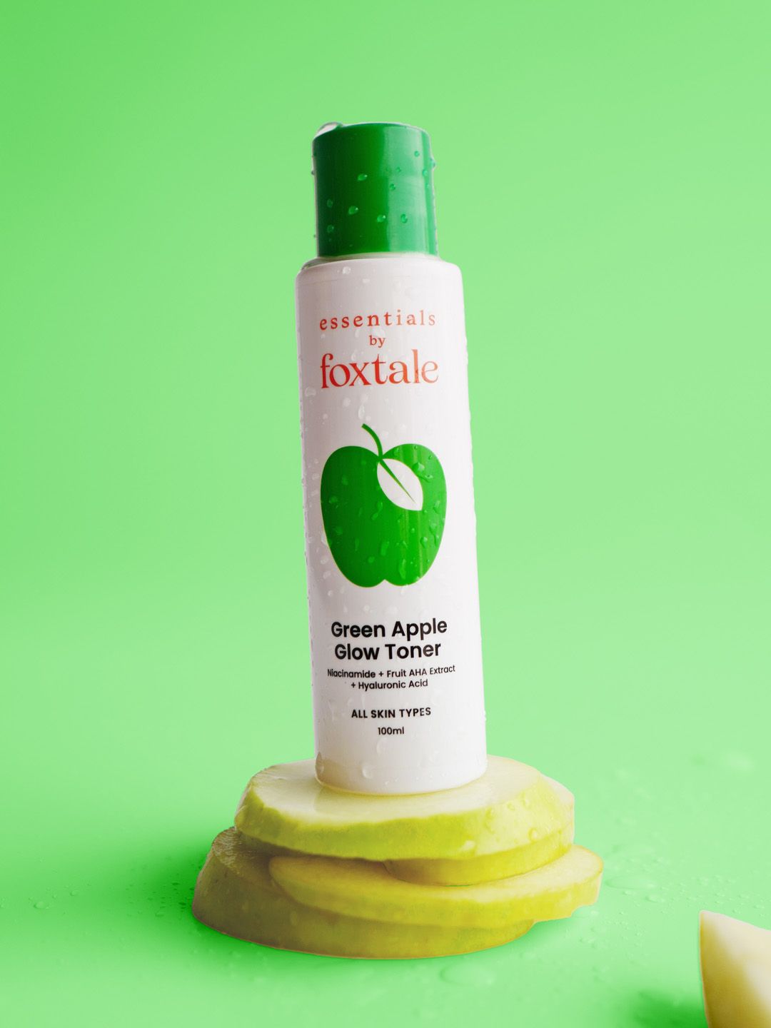 FoxTale Essentials Daily Green Apple Glow Toner with Niacinamide - 100 ml