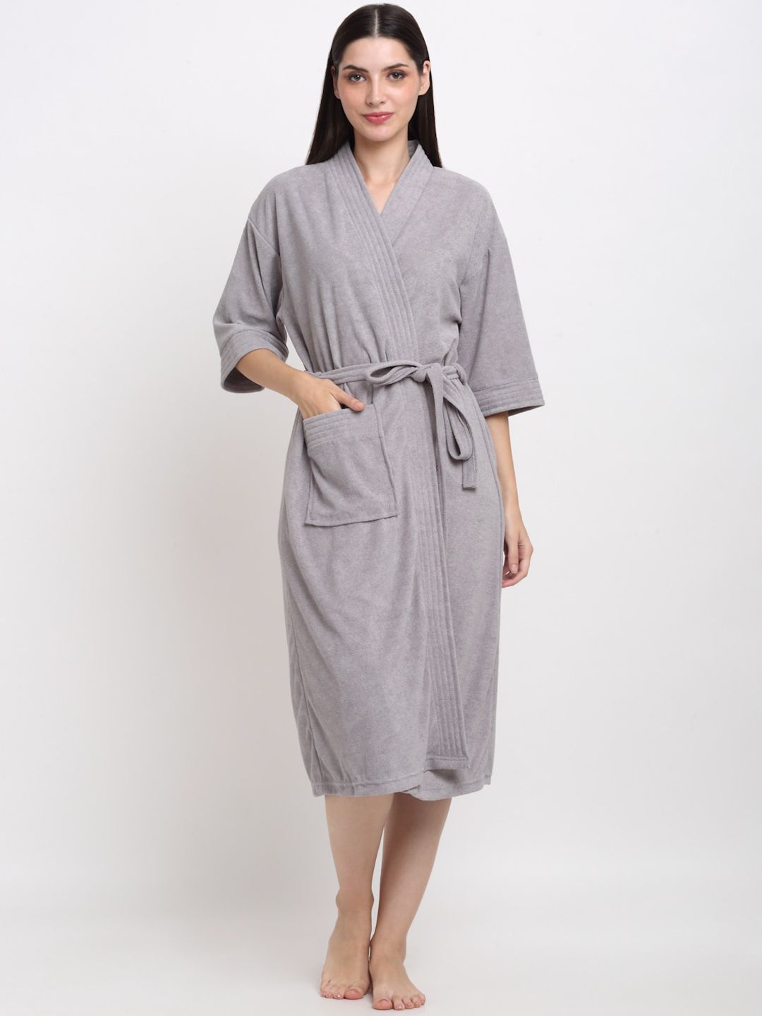 Creeva Tie-Up Terry Bath Robe