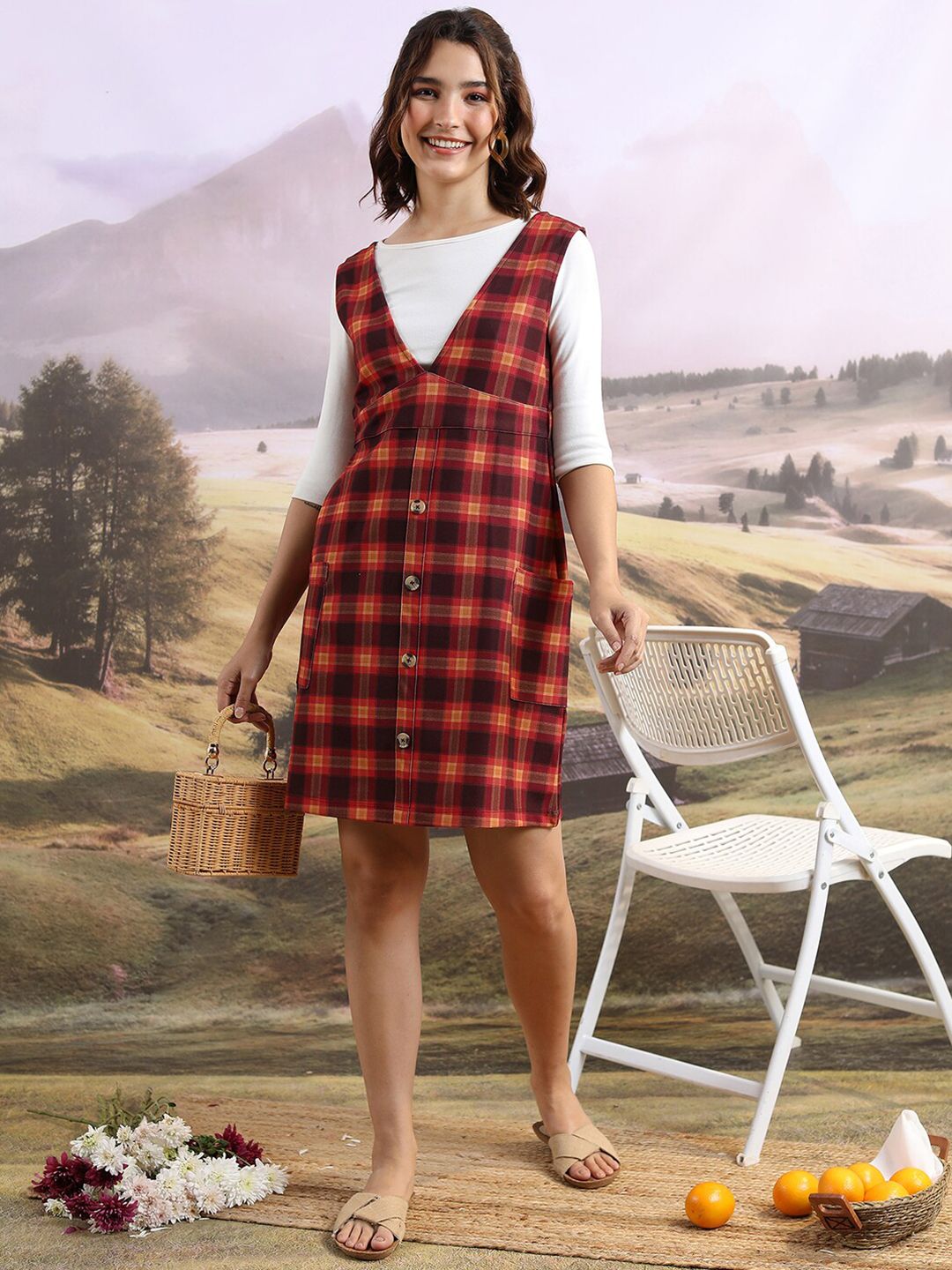 strapless open back dress PINAFORE main image 1