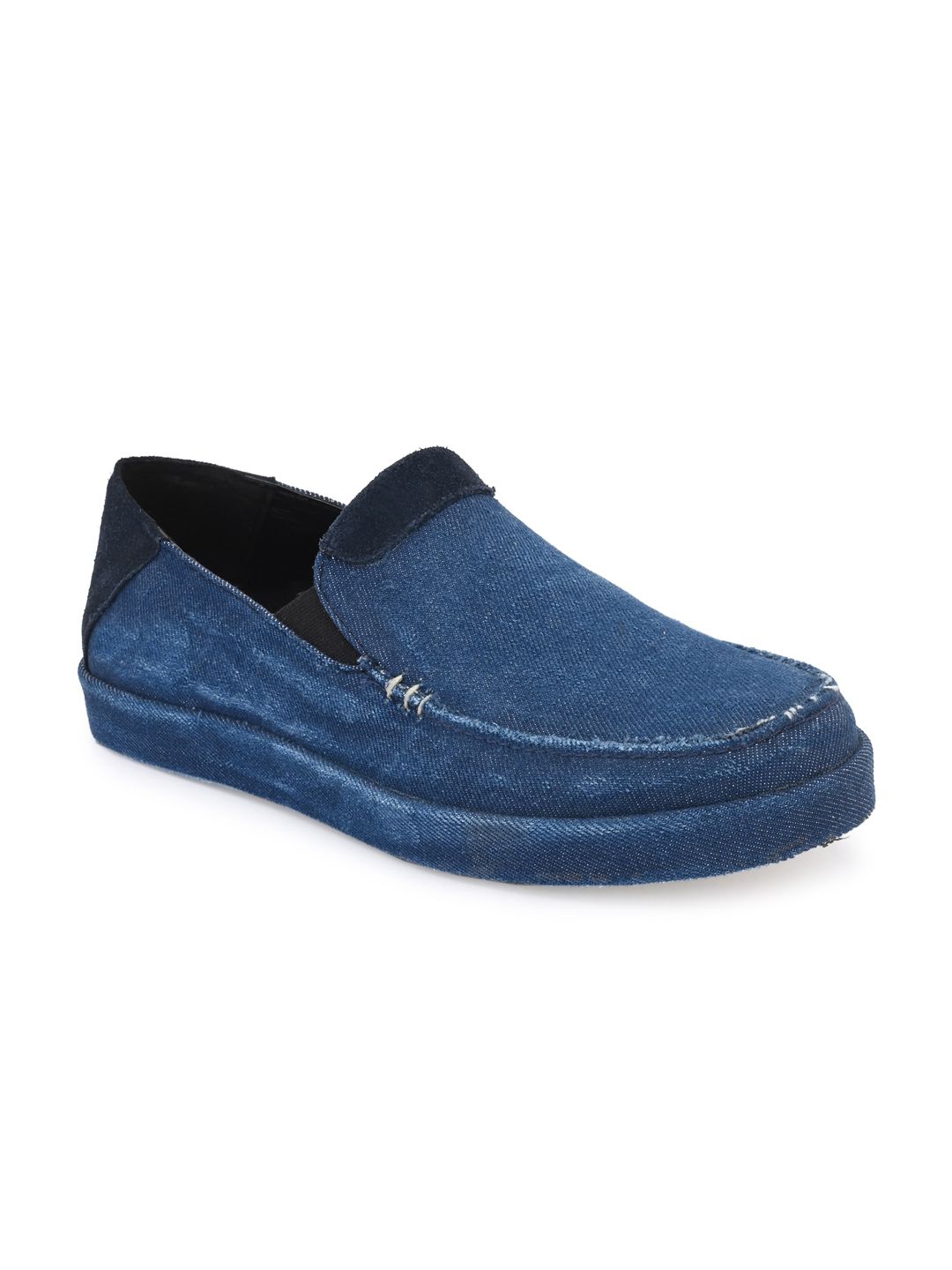 CARLO ROMANO Men Lightweight Comfort Insole Canvas Denim Loafers