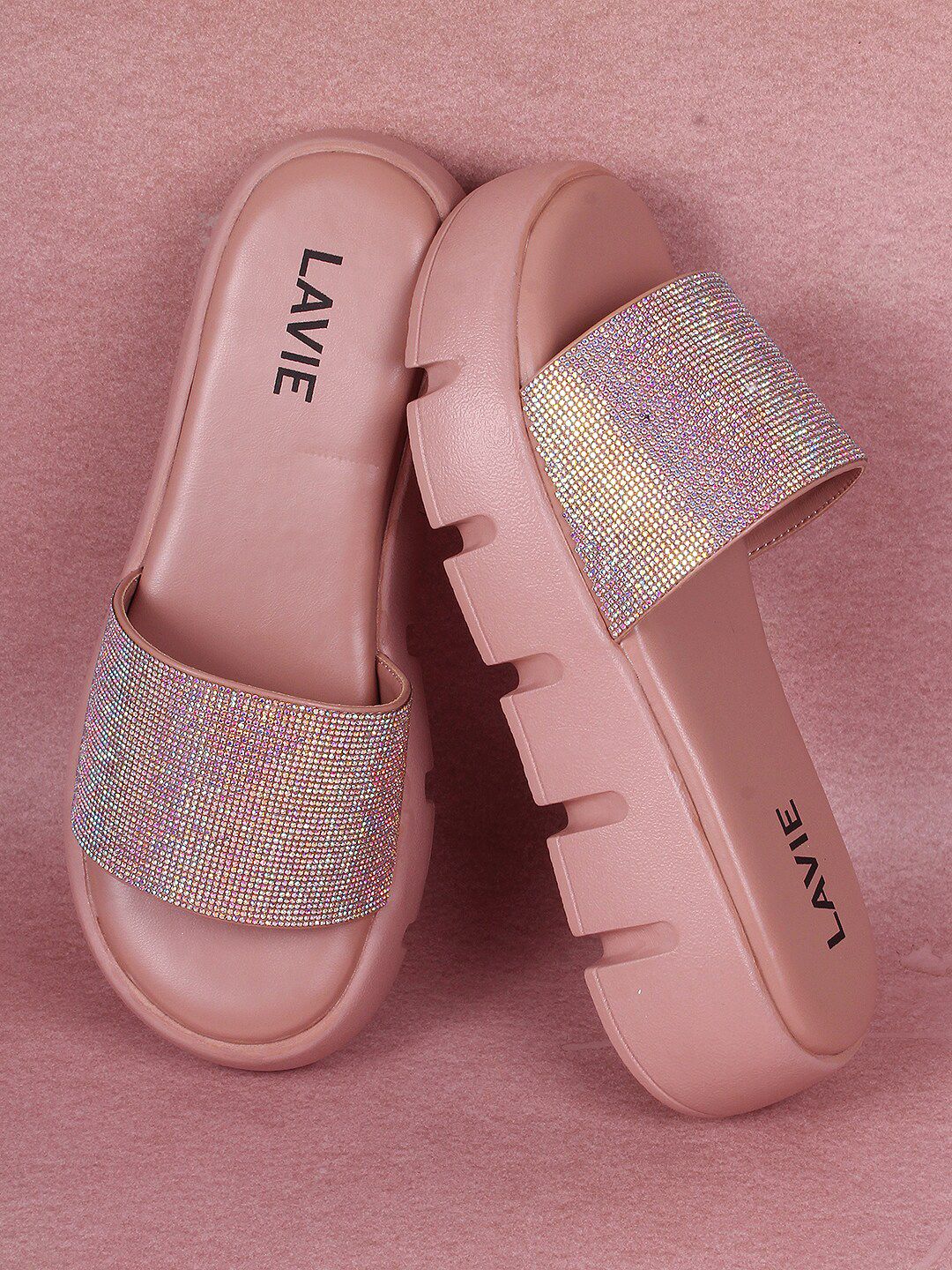 Lavie Glitter Bling Open Toe Heels