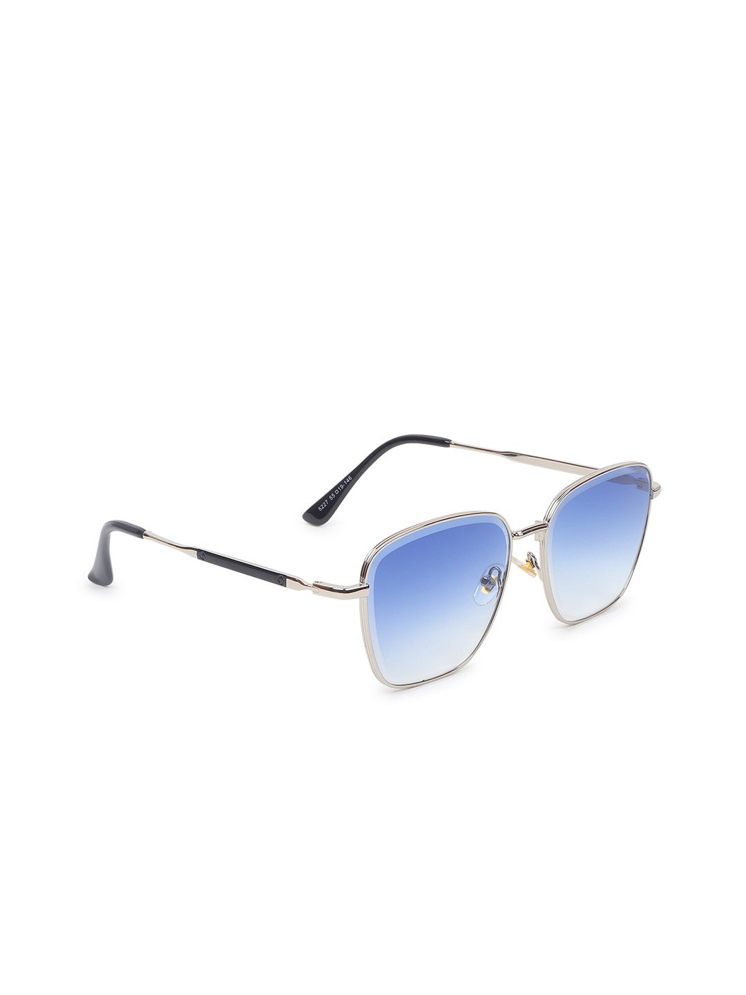 WROGN Unisex Square Sunglasses With UV Protected Lens 5227 silver blue WRN