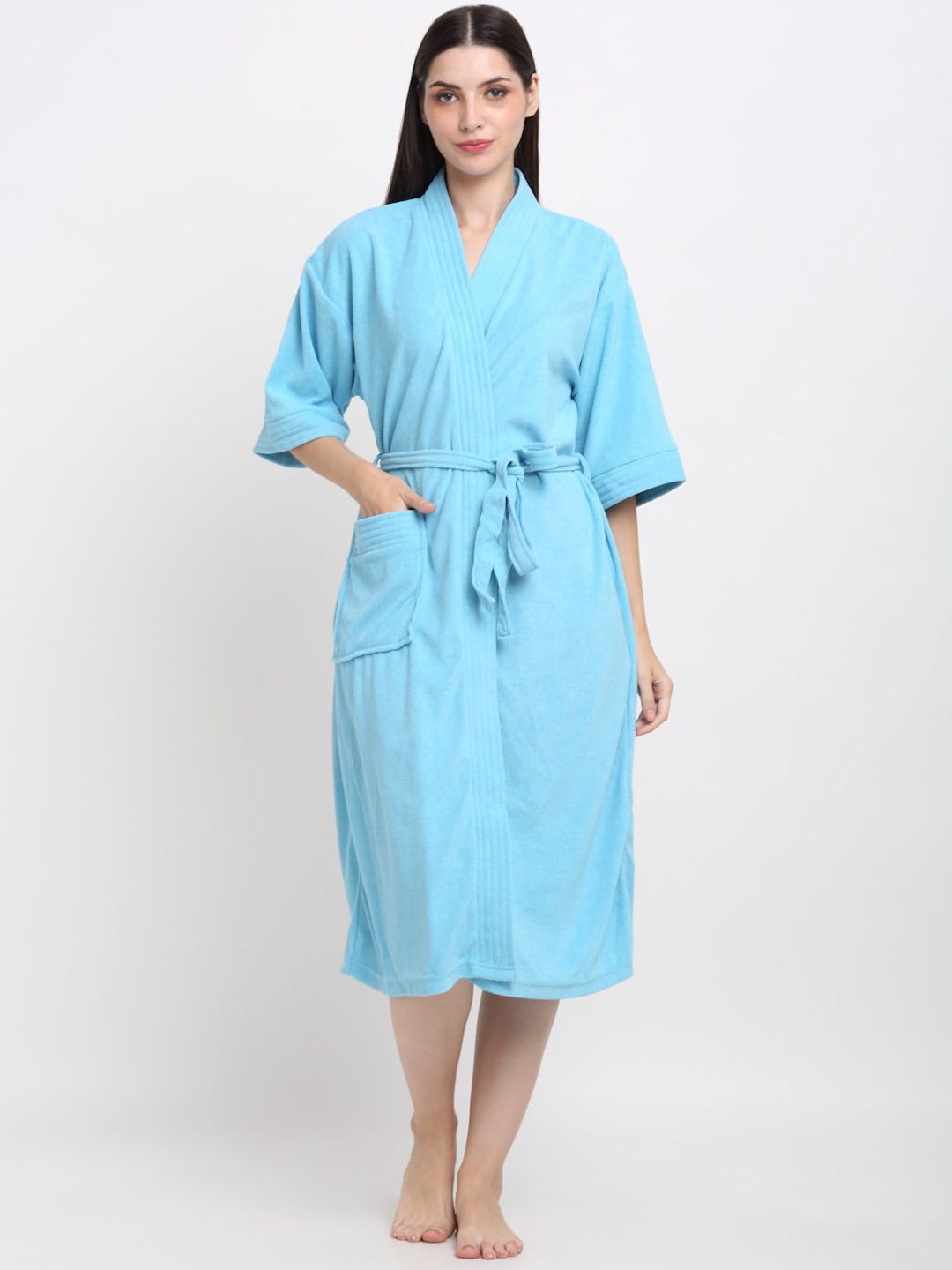 Creeva Knee Length Terry Bath Robe