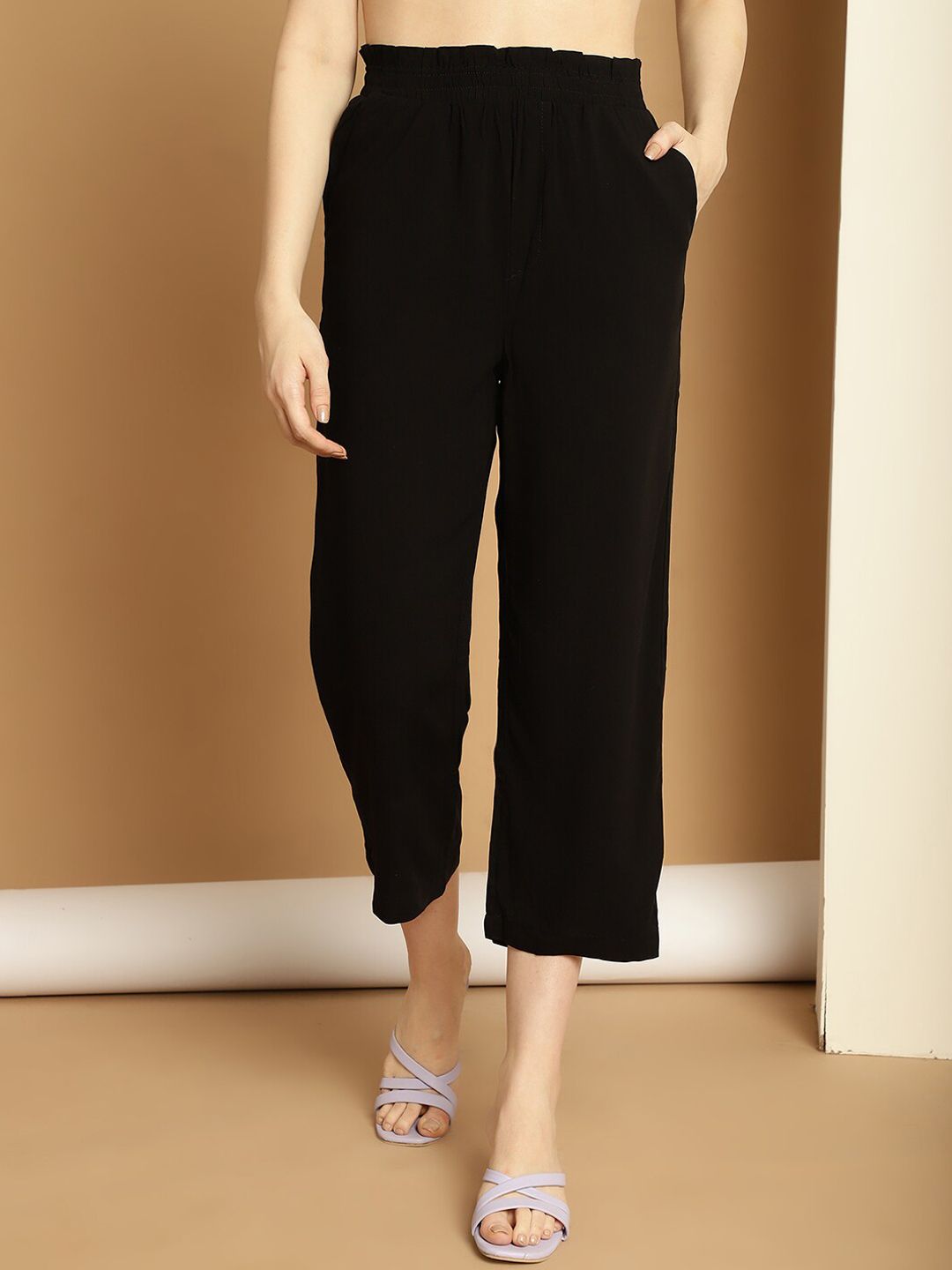 NoBarr Women Mid-Rise Trousers Price in India