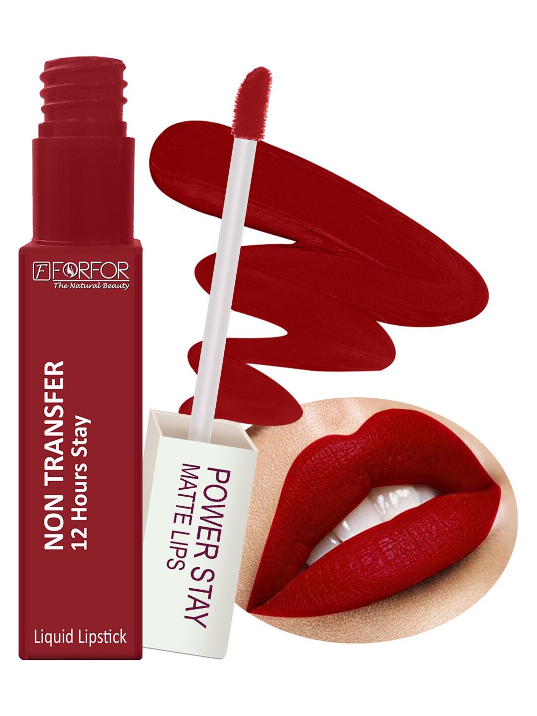 FORFOR Powerstay Non-Transfer Waterproof Liquid Matte Lipstick 5ml - Peppy Red 22