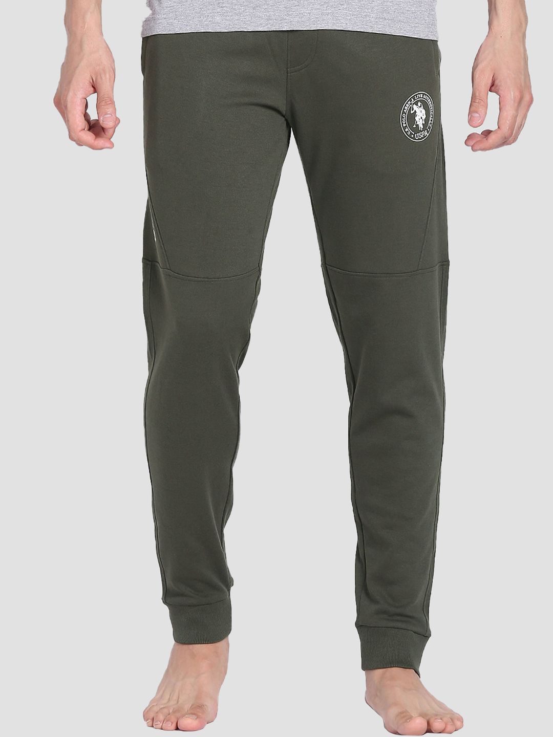 U.S. Polo Assn. Men Mid-Rise Cotton Stretch LJ003 Joggers