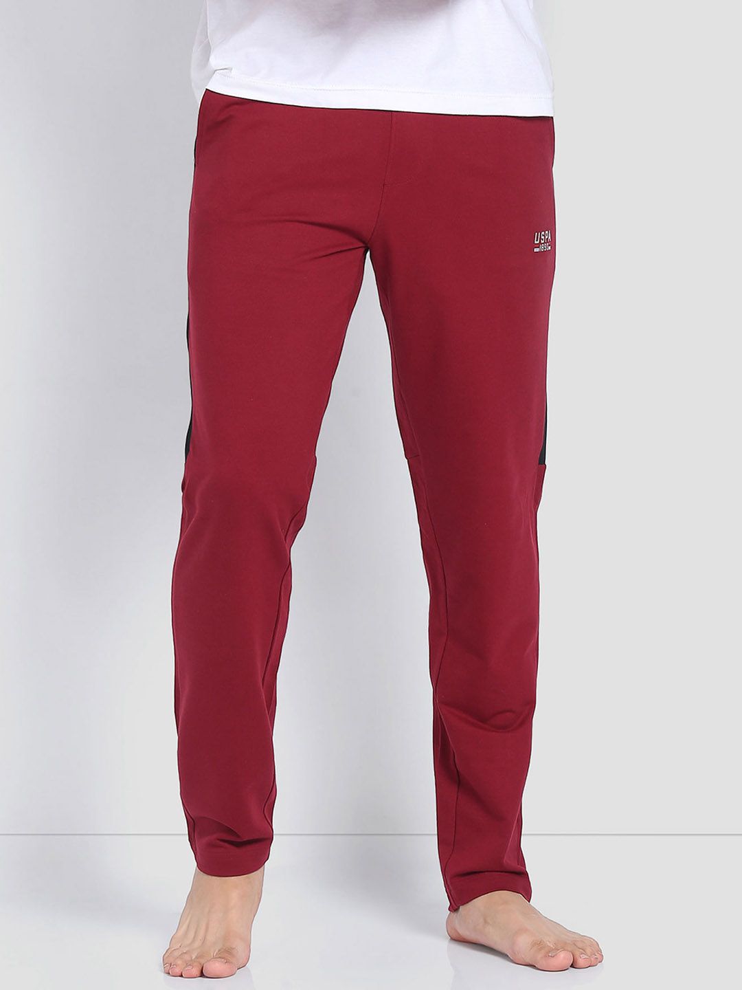 U.S. Polo Assn. Men Solid Cotton Track Pants
