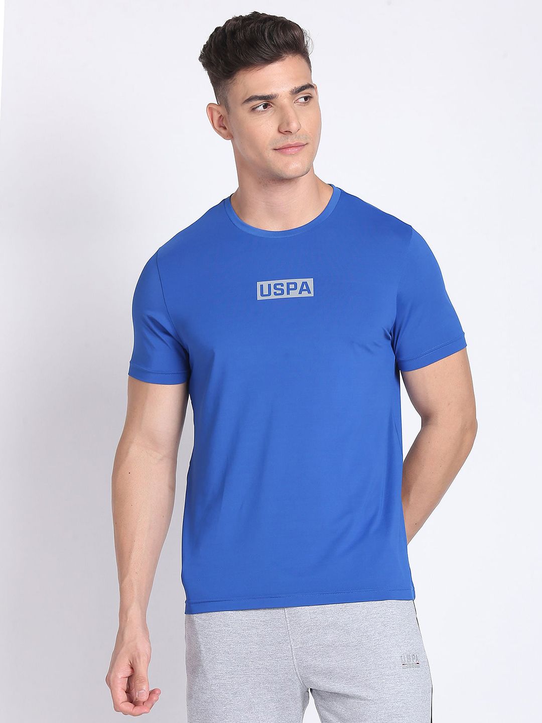 U.S. Polo Assn. Typography Printed Round Neck AE002 Lounge T-shirts