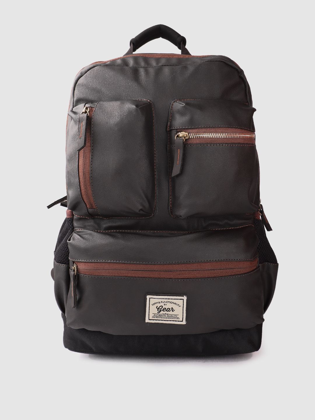 Gear Unisex Faux Leather Medium-Sized Backpack 28L
