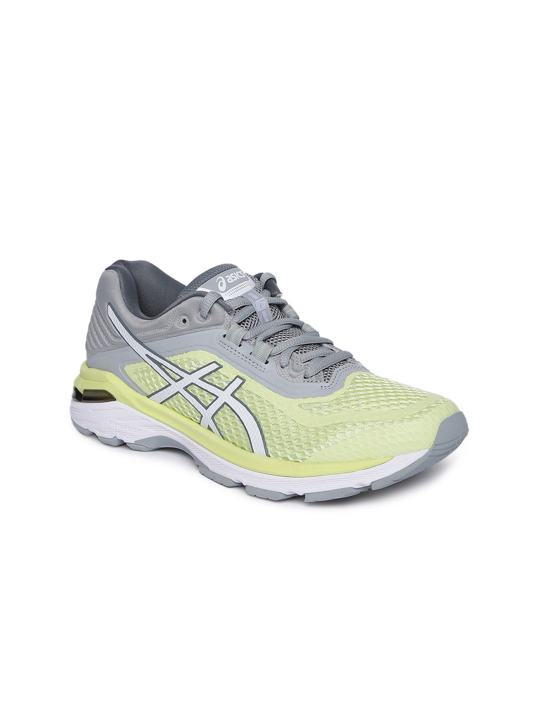 ASICS Women Lime Green & Grey GT-2000 6 Running Shoes Price in India