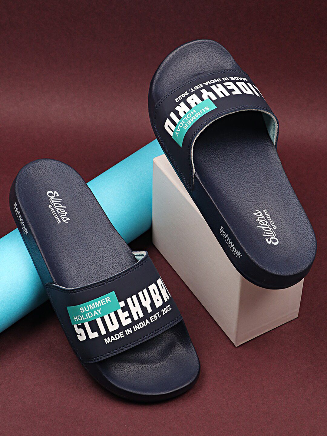 WELCOME Men Lightweight & Comfortable Arch Support Durable Anti-Skid Sliders