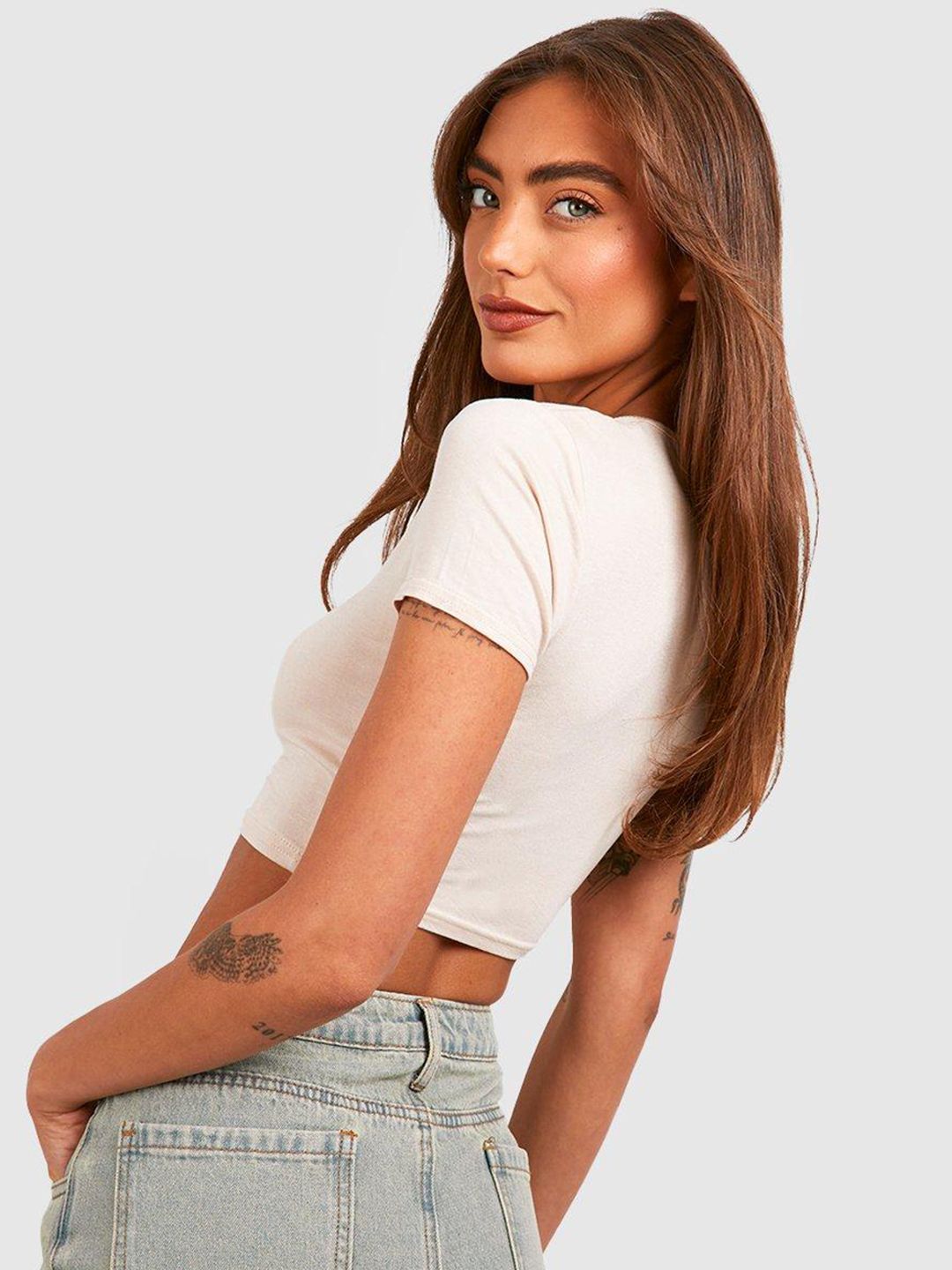 Buy Boohoo Scoop Neck Crop Top - Tops for Women 25069782 | Myntra