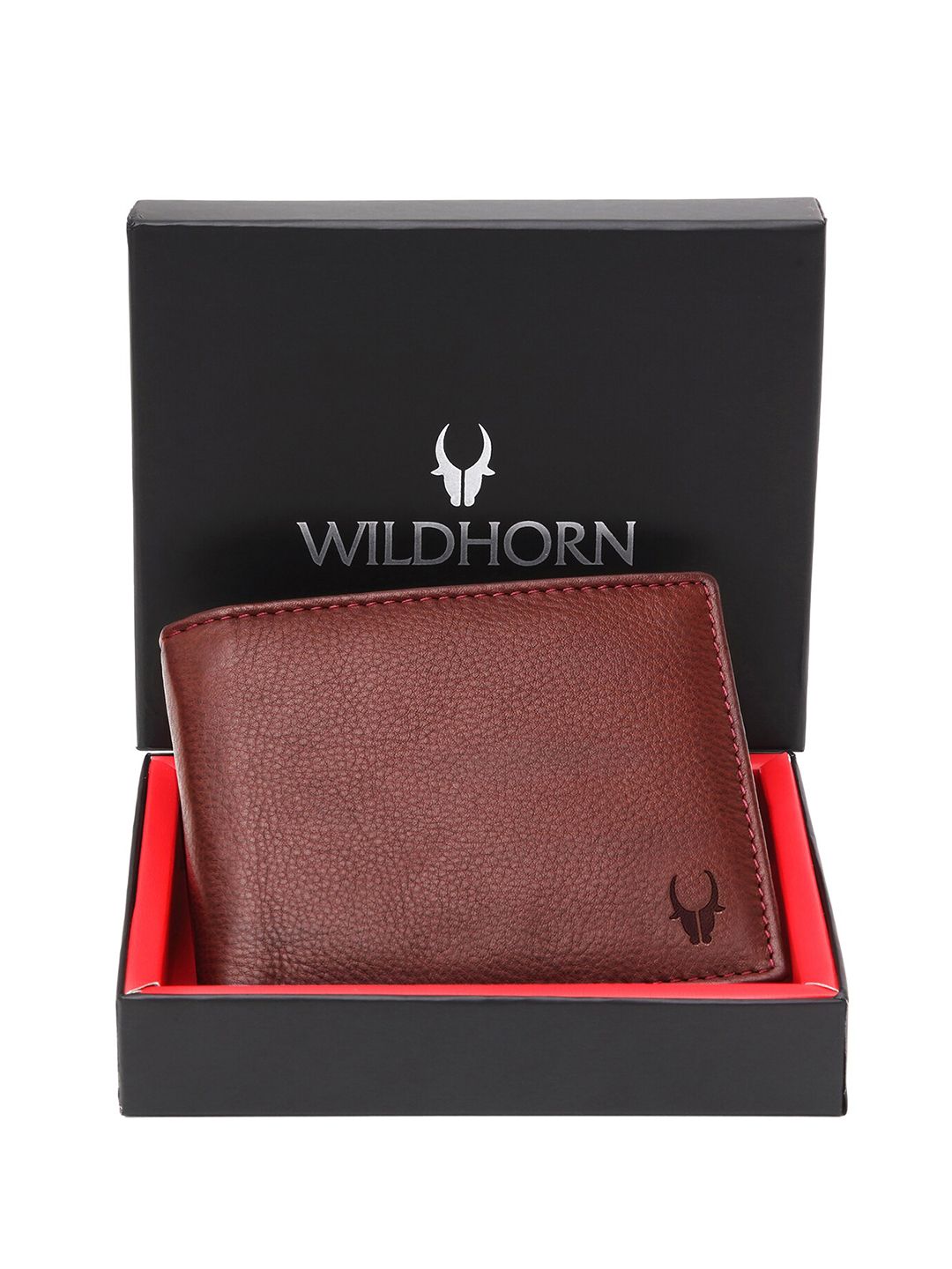 WildHorn Men Leather Two Fold Wallet