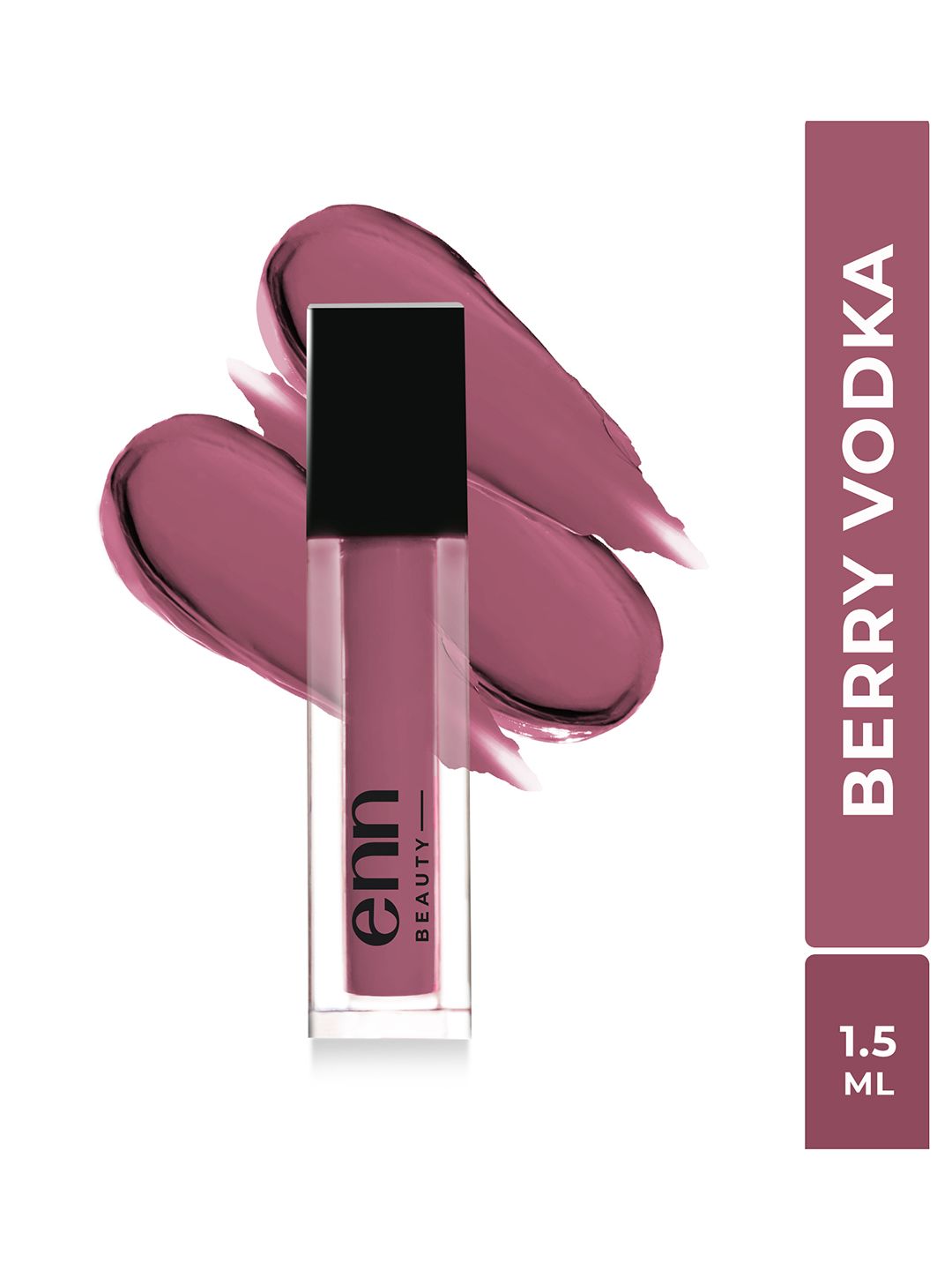 ENN Smudge Proof & Long Lasting Semi-Matte Liquid Lipstick with Ghee 1.5ml - Berry Vodka