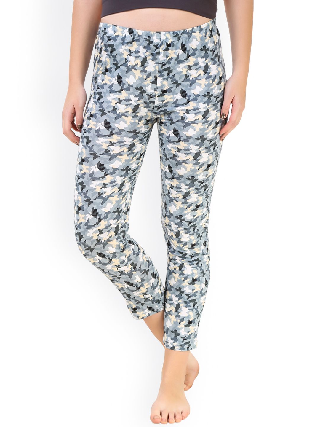 Masha Women's Grey Printed Pyjamas Price in India