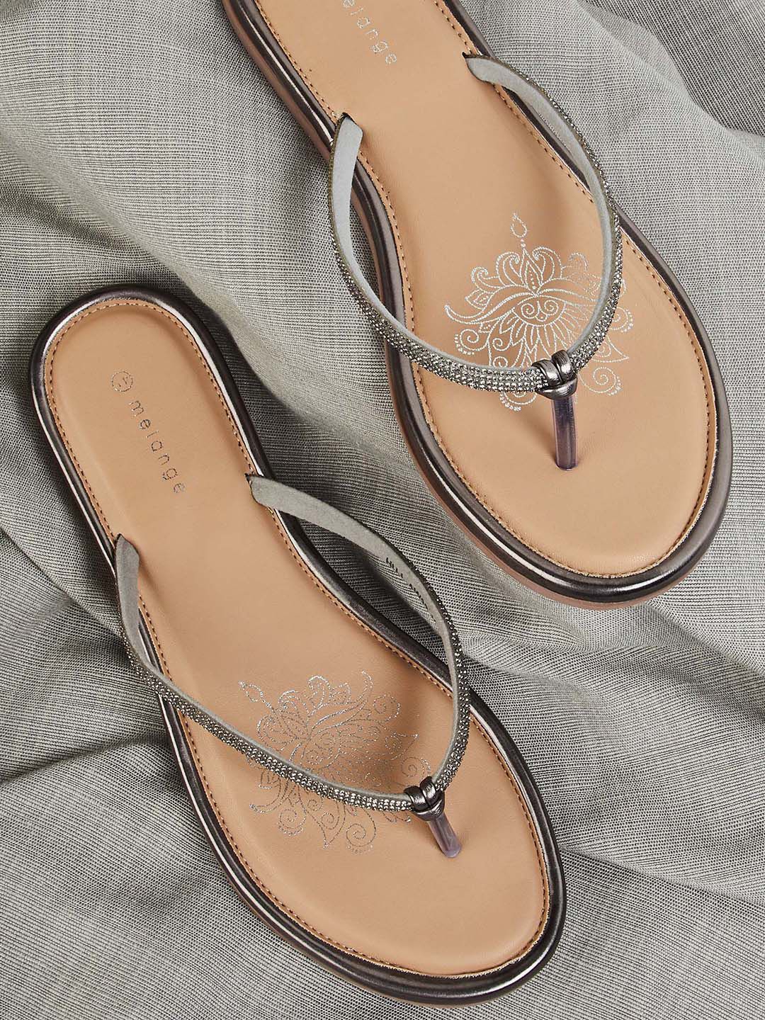 Melange by Lifestyle Women Embellished Open Toe Flats