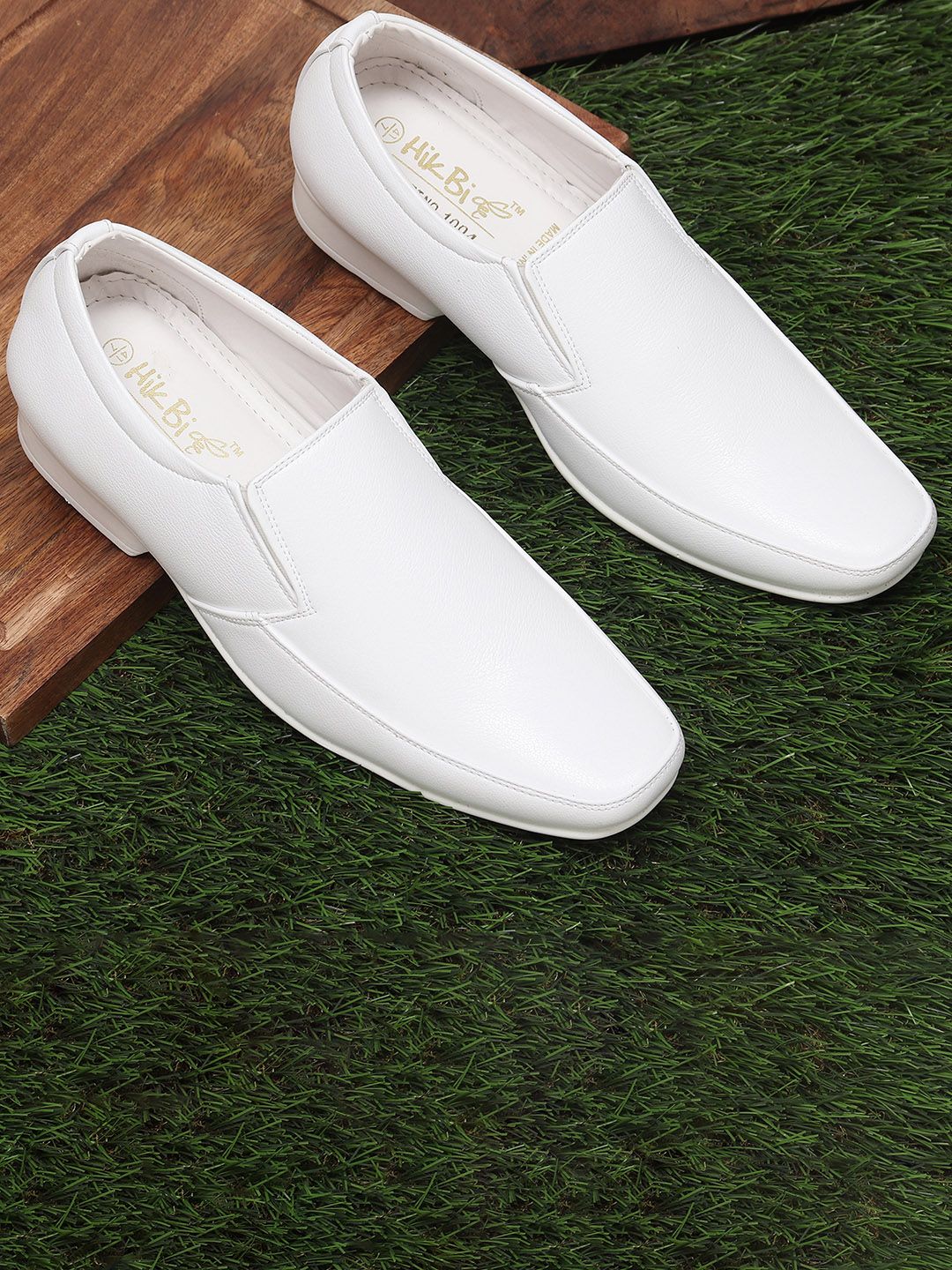 HikBi Men Leather Anti-Skid Stability Formal Slip-On Shoes