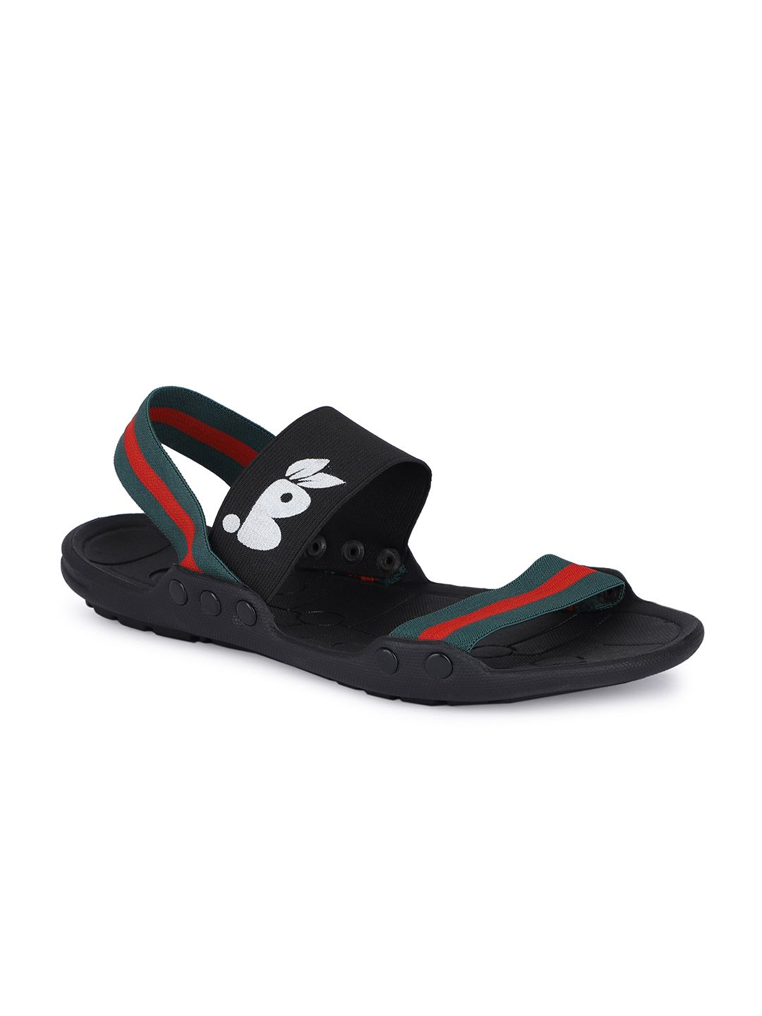 Buxton Men Striped Sports Sandals With Backstrap