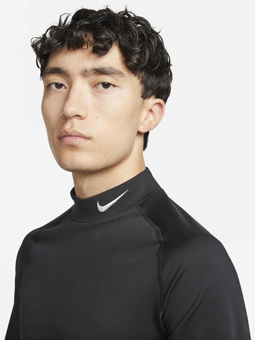 nike men's pro warm mock neck top