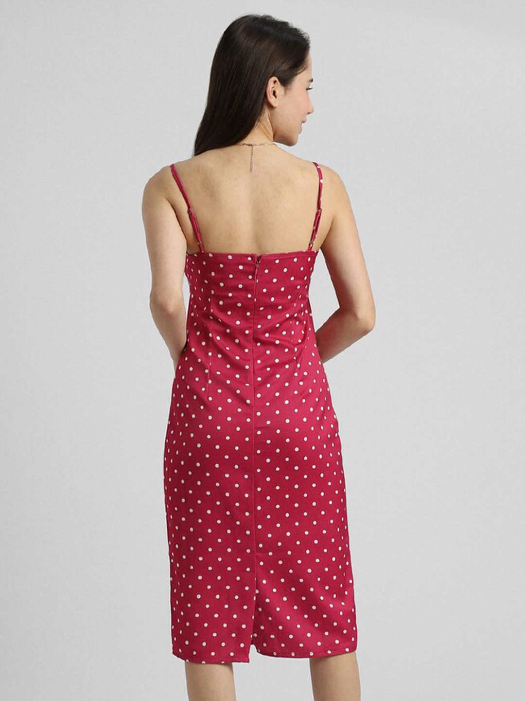 princess polly baby blue dress Florida Midi Dress in Mini Navy Polka Dot