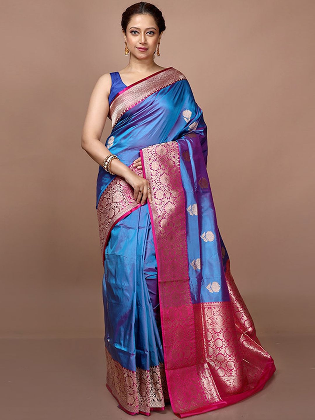 AllSilks Ethnic Motifs Zari Pure Silk Saree