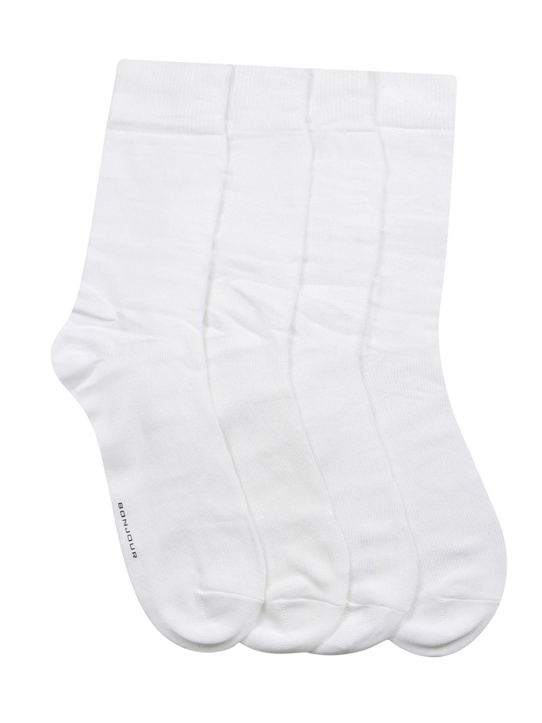 Bonjour Men Set of 4 White Socks