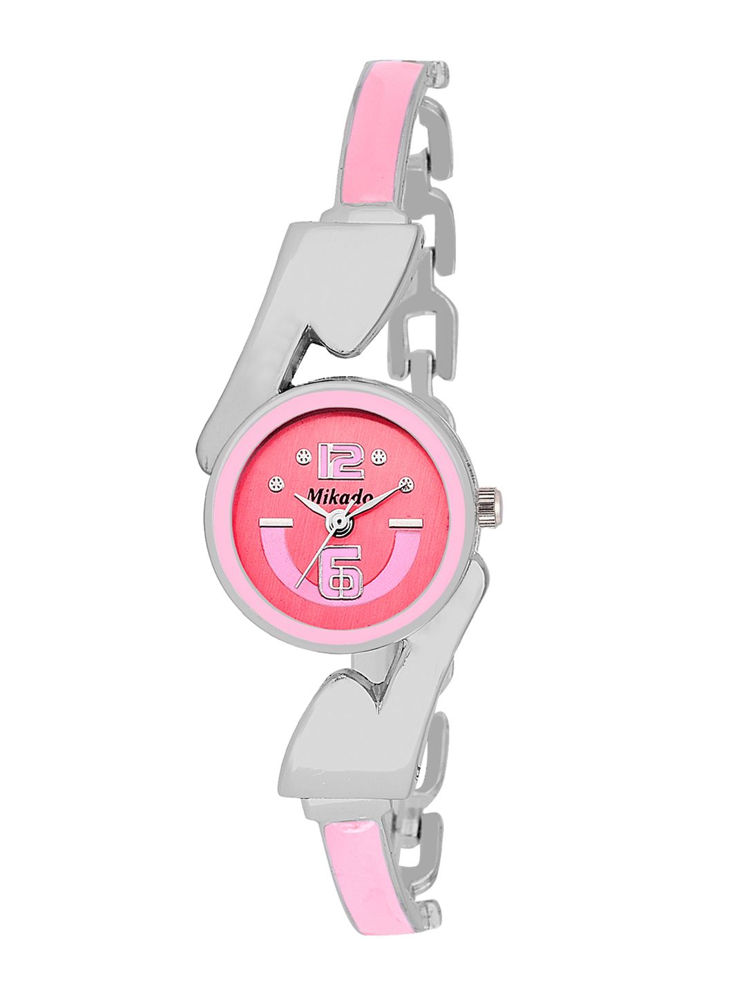 Mikado Women Pink & Grey Analogue Watch Price in India