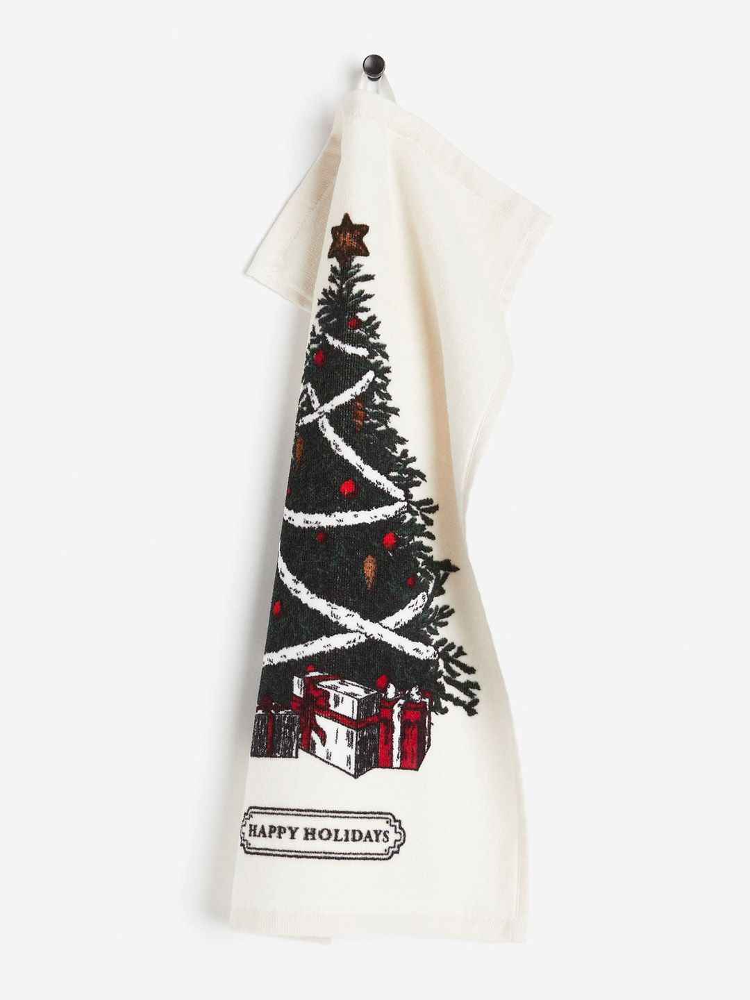 H&M White Christmas-Motif Guest Towel