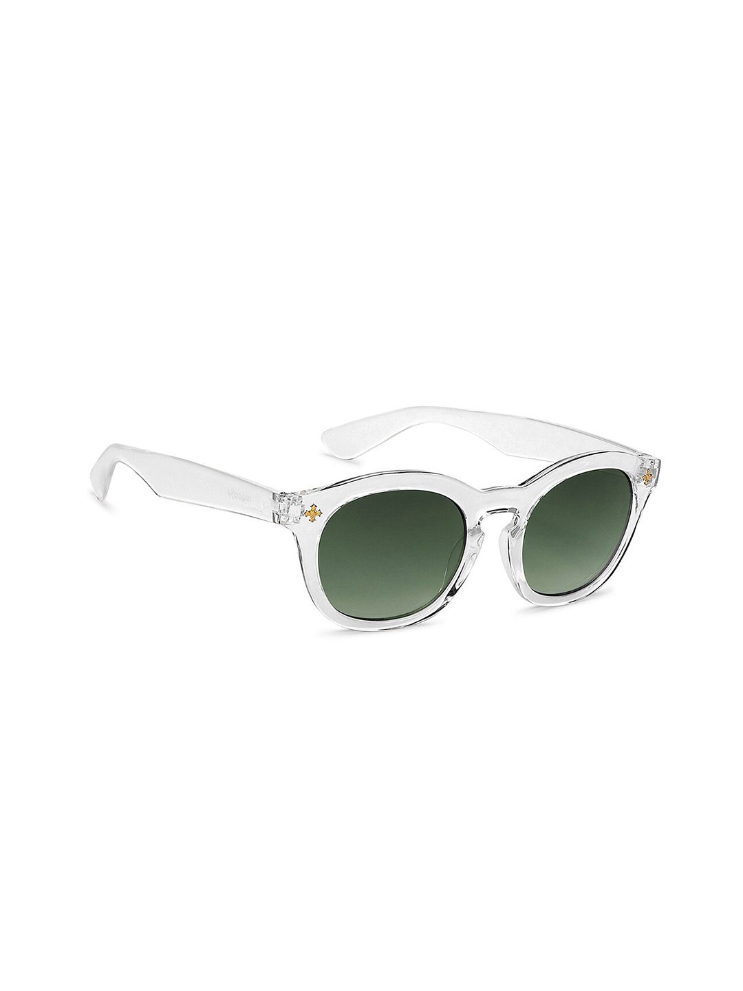 Hooper by Lenskart Unisex Kids Green Lens & White Oval Sunglasses with UV Protected Lens