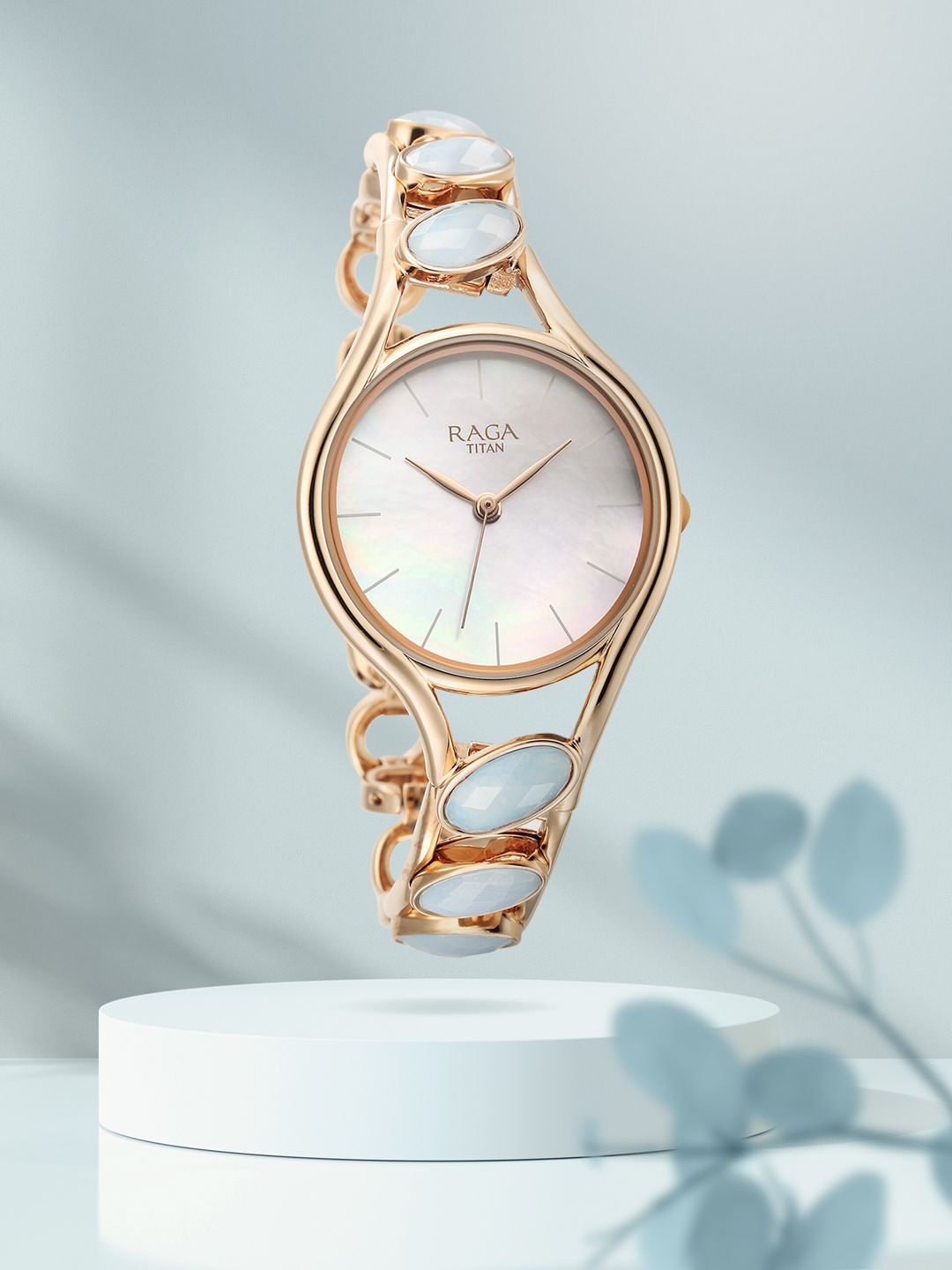 Titan Titan Raga New You Quartz Analog White Mother Of Pearl Dial Watch For Women - Nt95190wm02