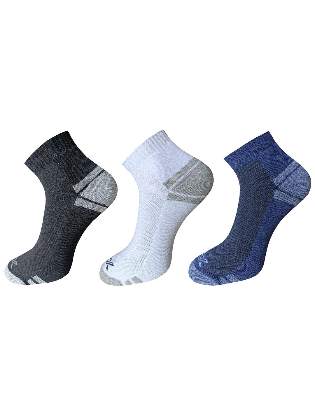 HRX by Hrithik Roshan Men Pack Of 3 Cotton Ankle-Length  Socks
