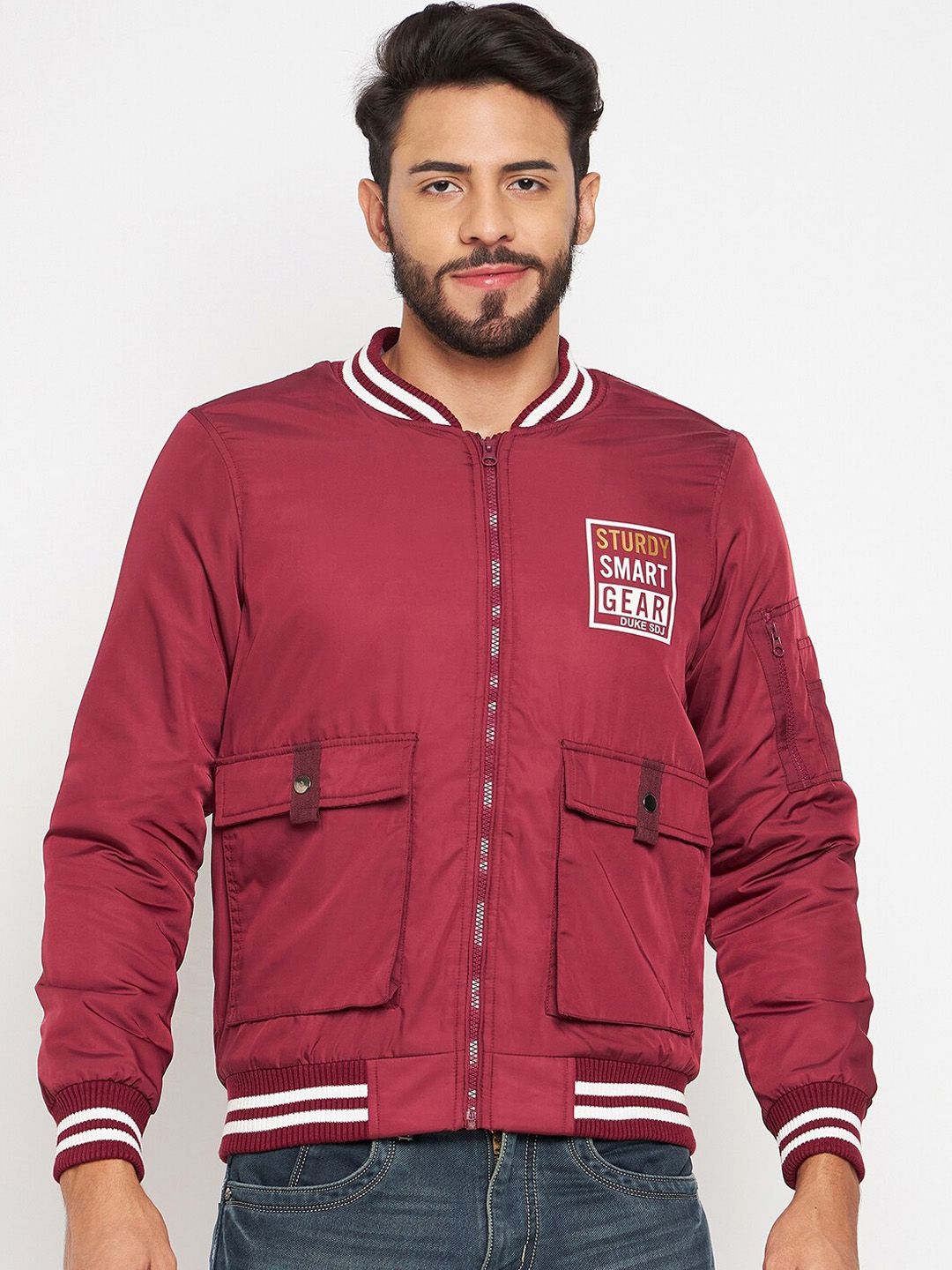 Duke Stand Collar Bomber Jacket