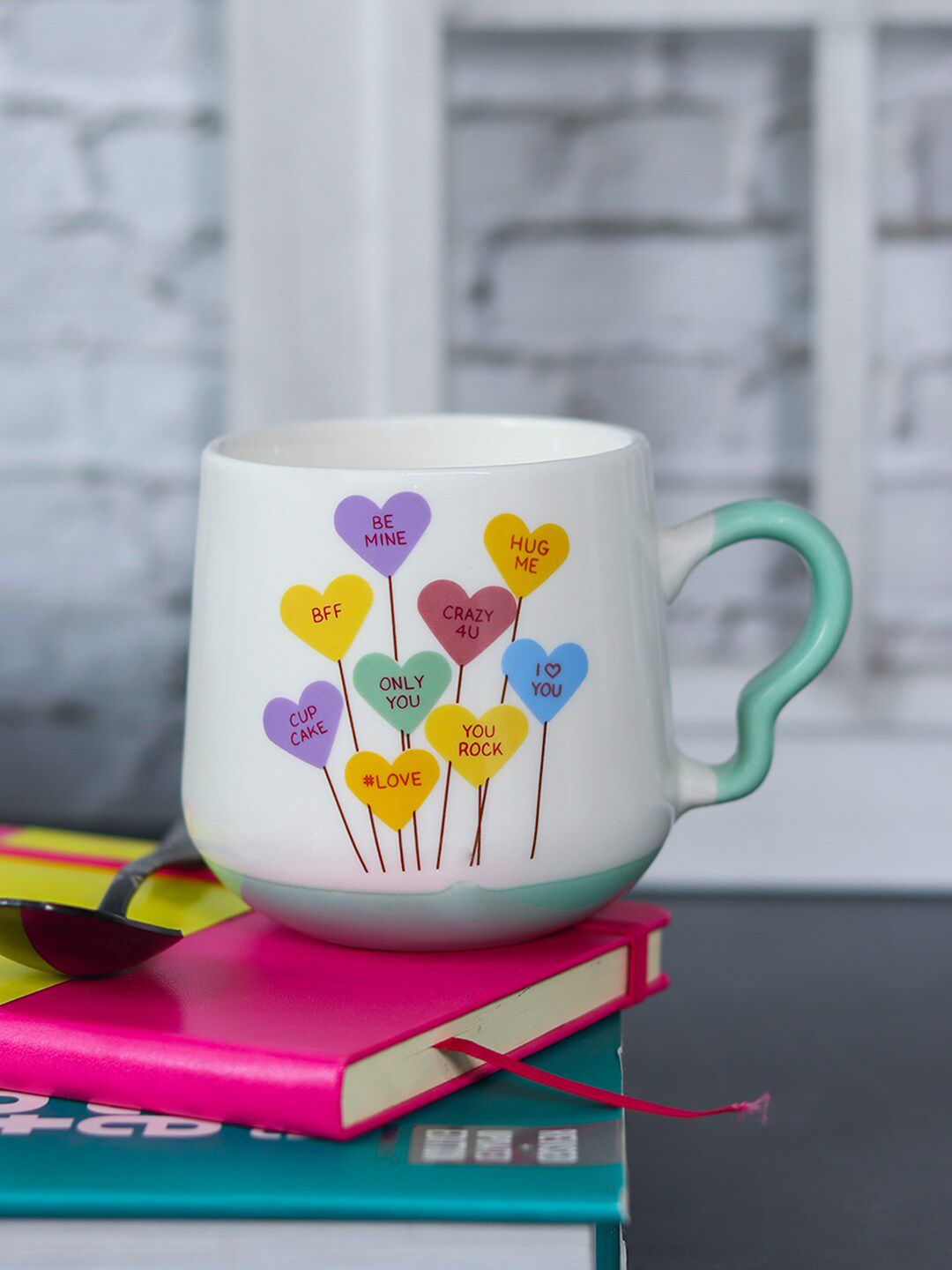 MARKET99 White Conversational Ceramic Handmade Mug-400ml