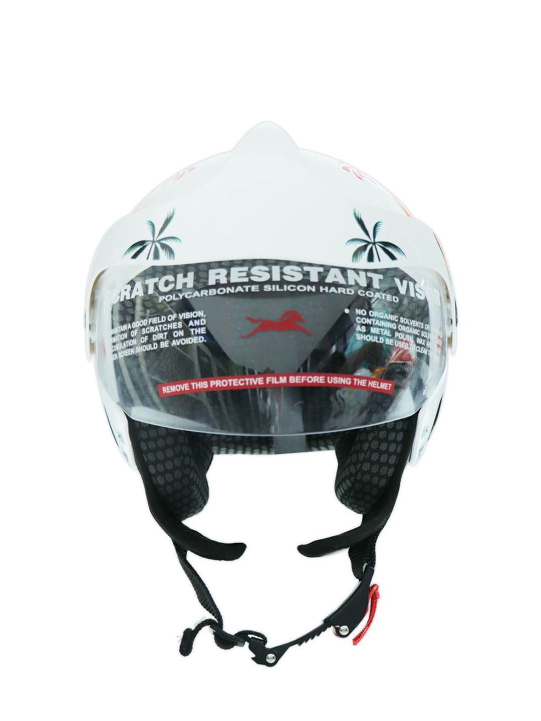 TVS Kids HF Dino Adventure Graphic Printed Open Face Helmet