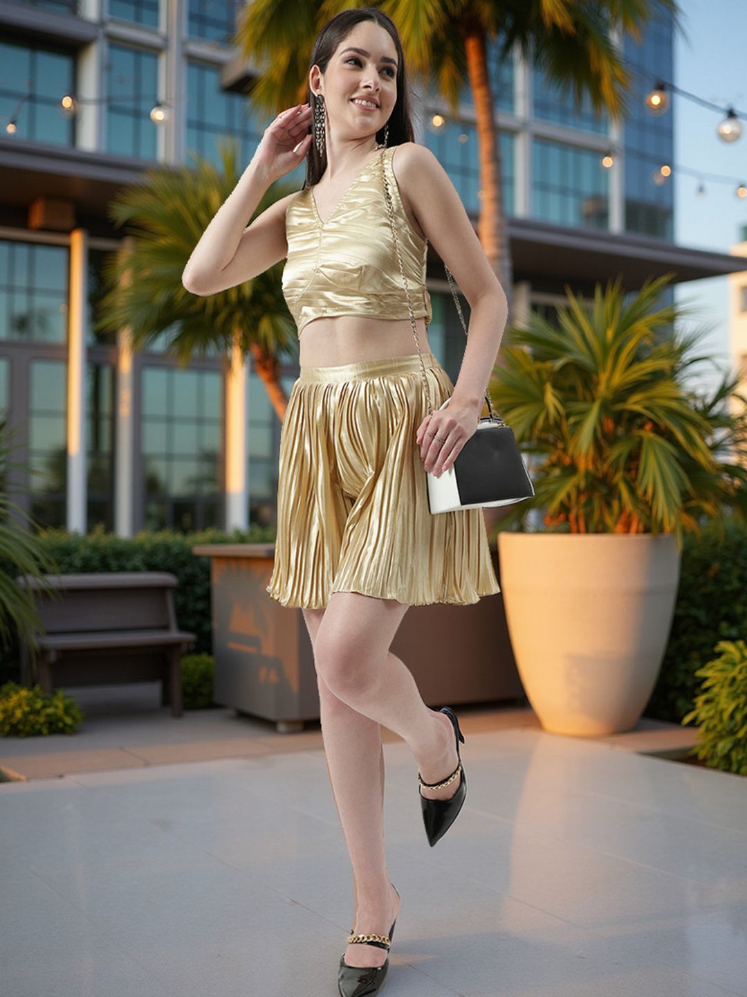 Zima Leto Crop Top With Skirt Co-Ords Set