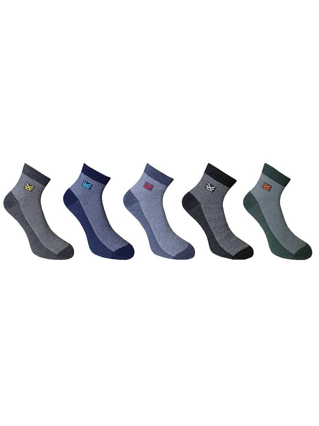 WROGN Men Pack Of 5 Patterned Ankle Length Socks