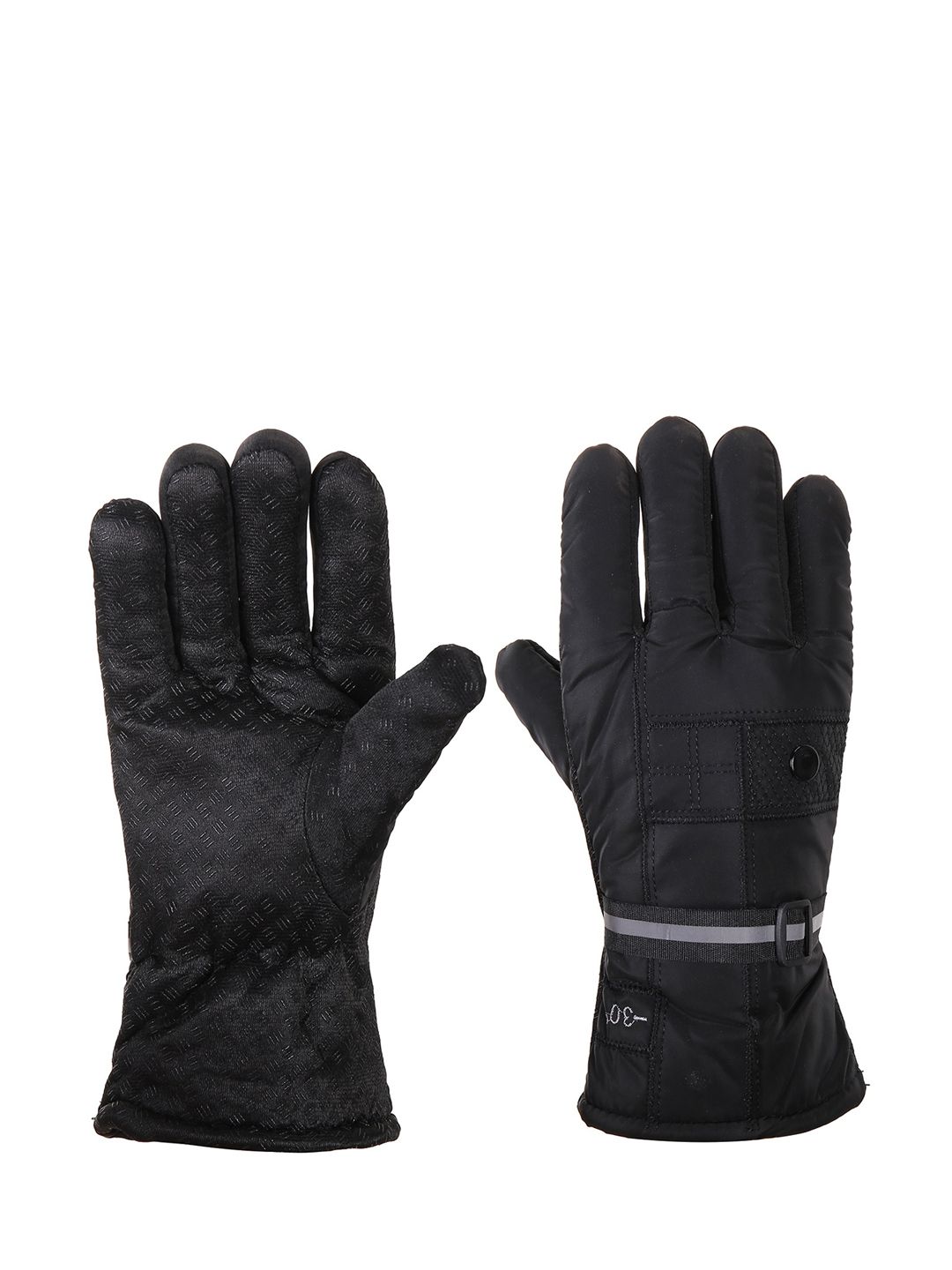 Alexvyan Men Protective Snow & Wind Proof Fur-Inside Thermal Riding Winter Soft Gloves