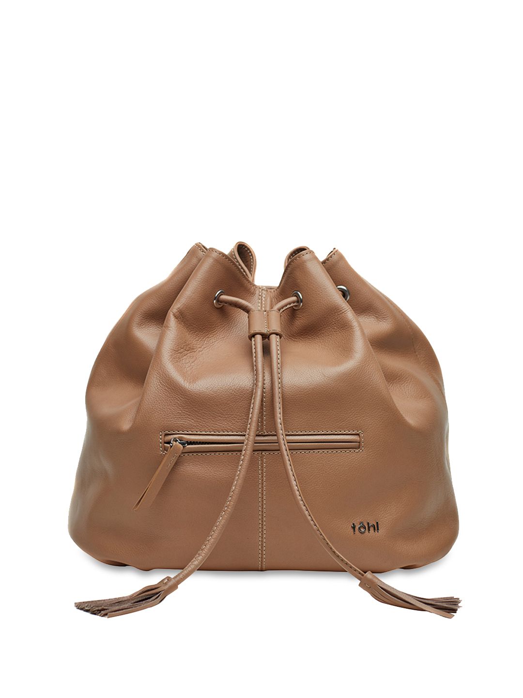 tohl Women Nude-Coloured Solid Backpack Price in India