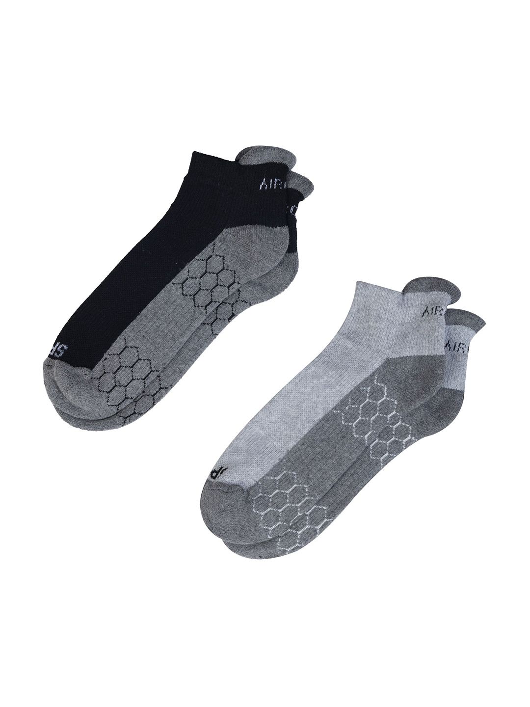 AIR GARB Pack Of 2 Pro Fit Ankle Length Cotton Performance Sports Compression Socks