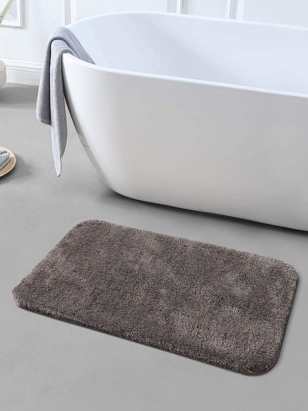 OBSESSIONS Taupe-Colored 2300 GSM Anti-Skid Bath Rug