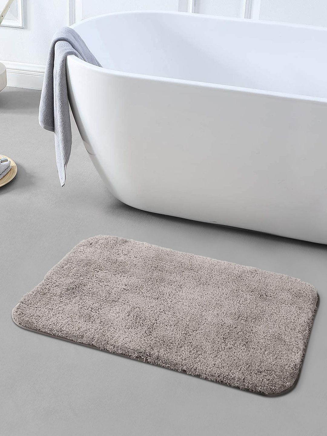 OBSESSIONS Grey 2300 GSM Anti-Skid Bath Rug