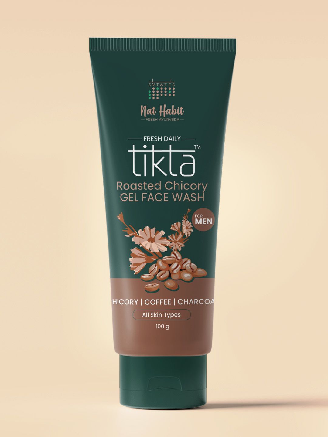 Nat Habit Men Tikla Roasted Chicory Gel Face Wash - 100g