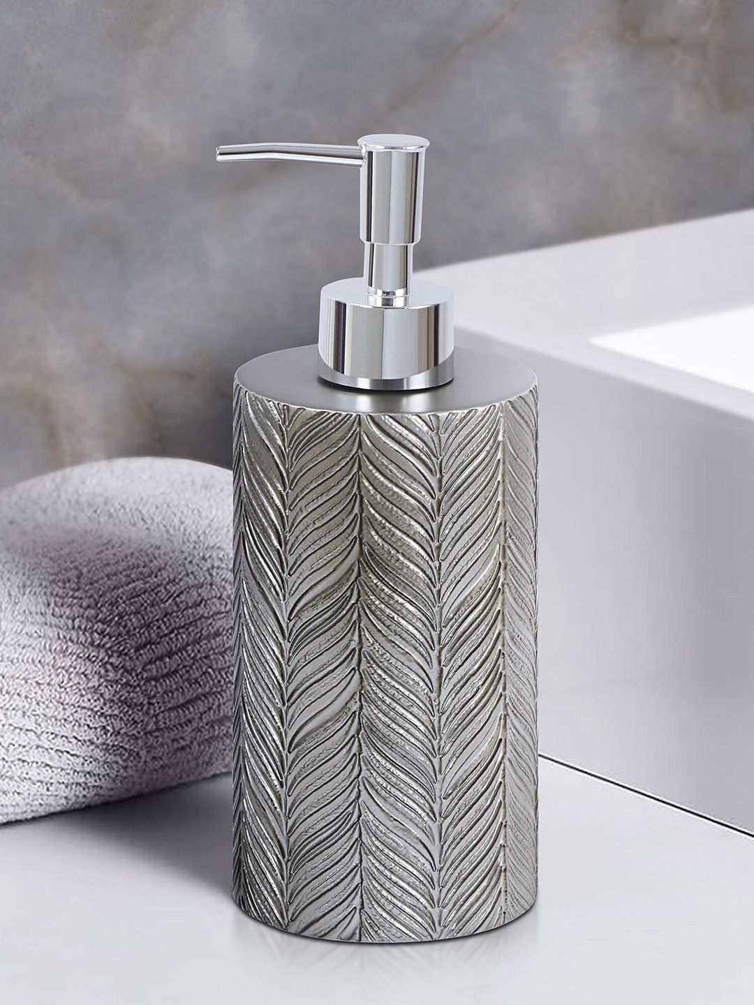 OBSESSIONS Taupe Matte Textured Soap Dispenser 320 ml