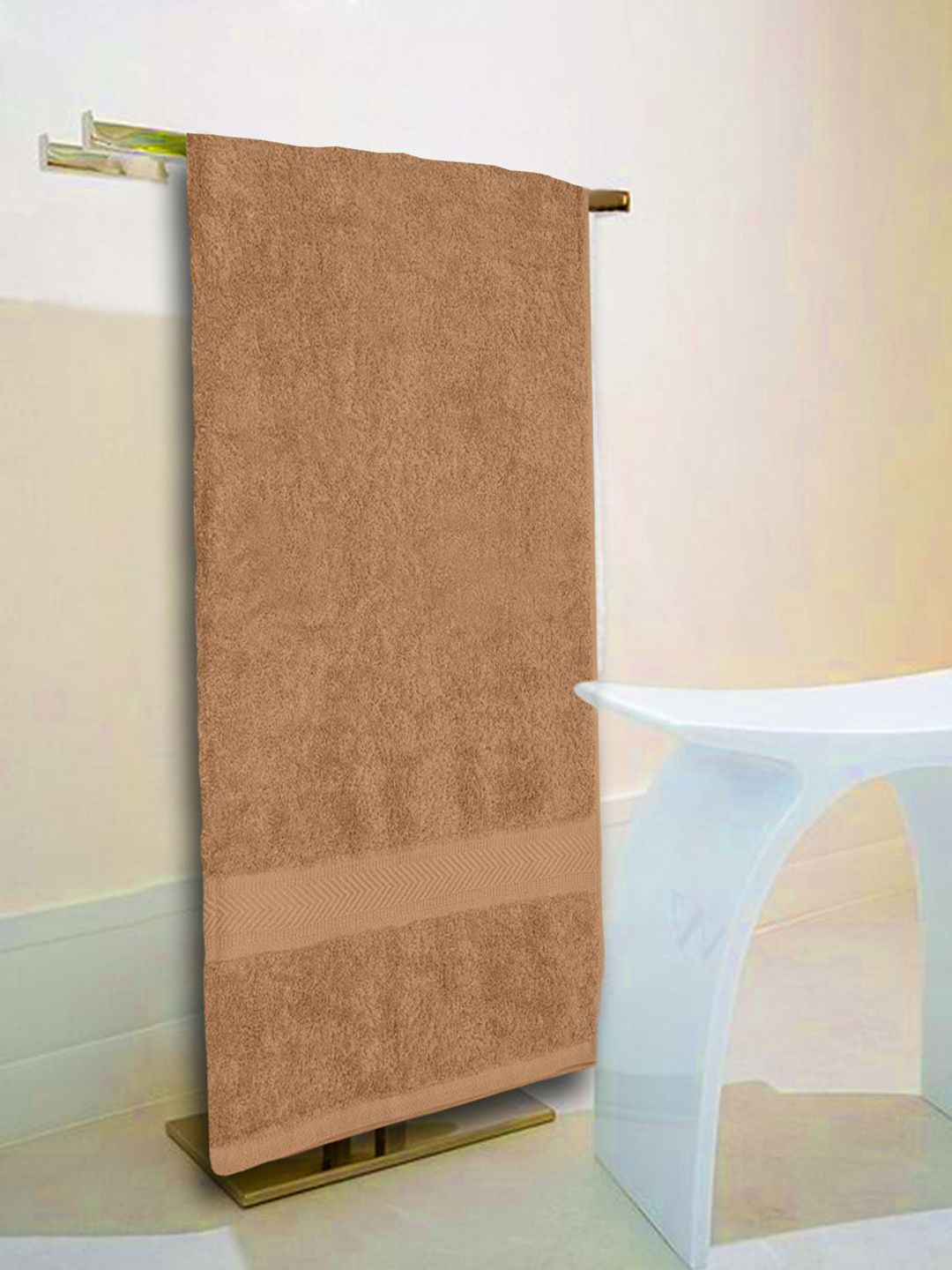 NICKSUN Brown 500 GSM Pure Cotton Bath Towel
