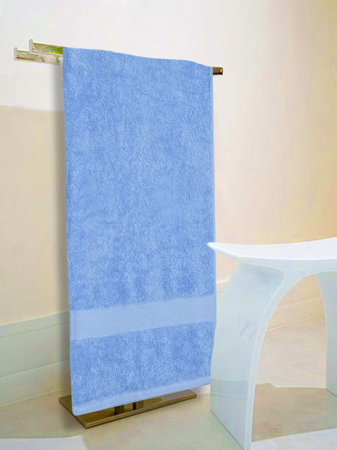 NICKSUN Blue 500 GSM Pure Cotton Bath Towel