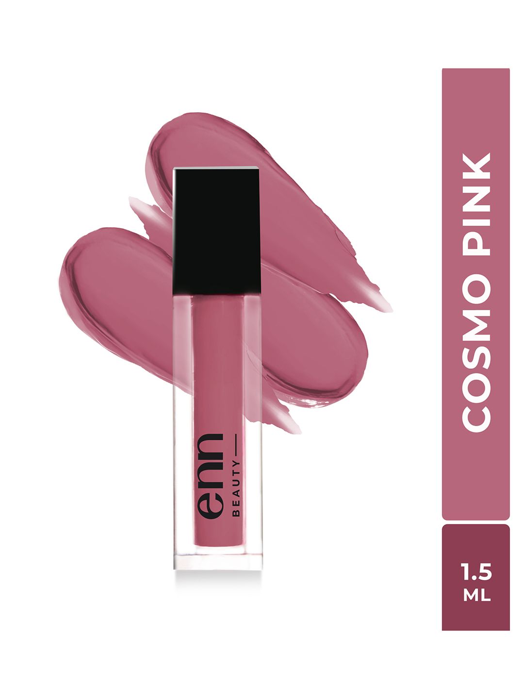 ENN Smudge Proof & Long Lasting Semi-Matte Liquid Lipstick with Ghee 1.5ml - Cosmo Pink