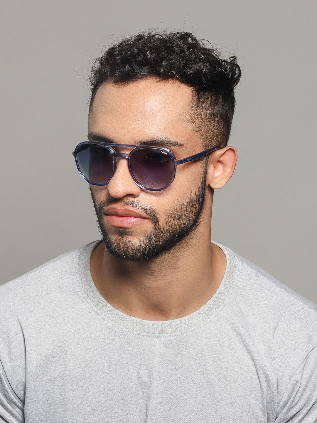 IDEE Men Square Sunglasses with UV Protected Lens IDS2952C3SG