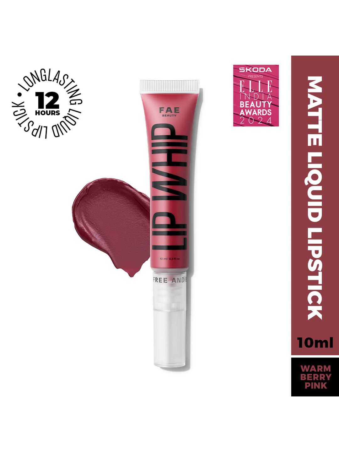 FAE BEAUTY FAE Beauty Lip Whip Long Lasting 12H Non Drying Soft Matte Liquid Lipstick - 10ml - Cherry