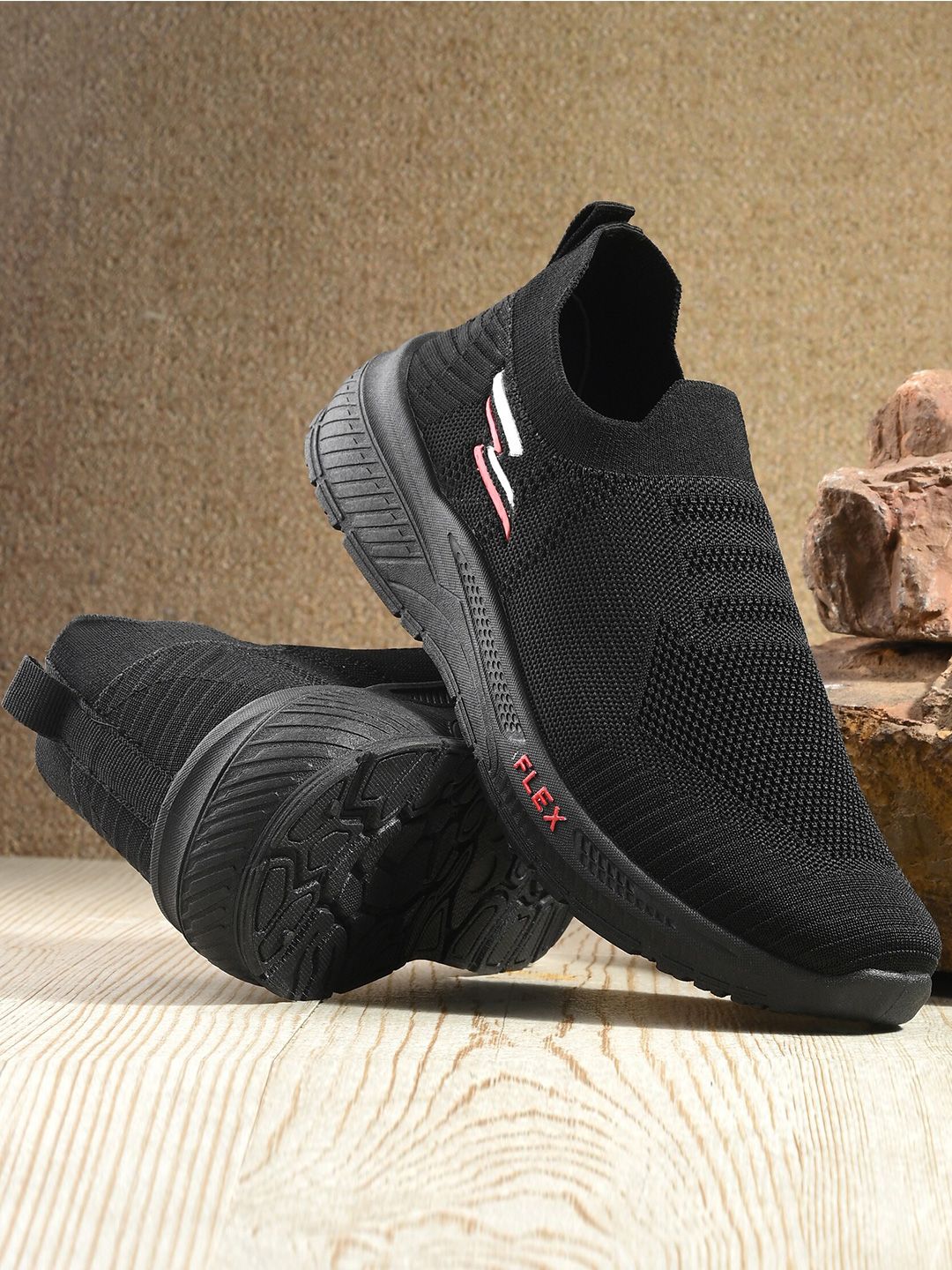 BIRDE ZenG Men Black Mesh Walking Non-Marking Shoes