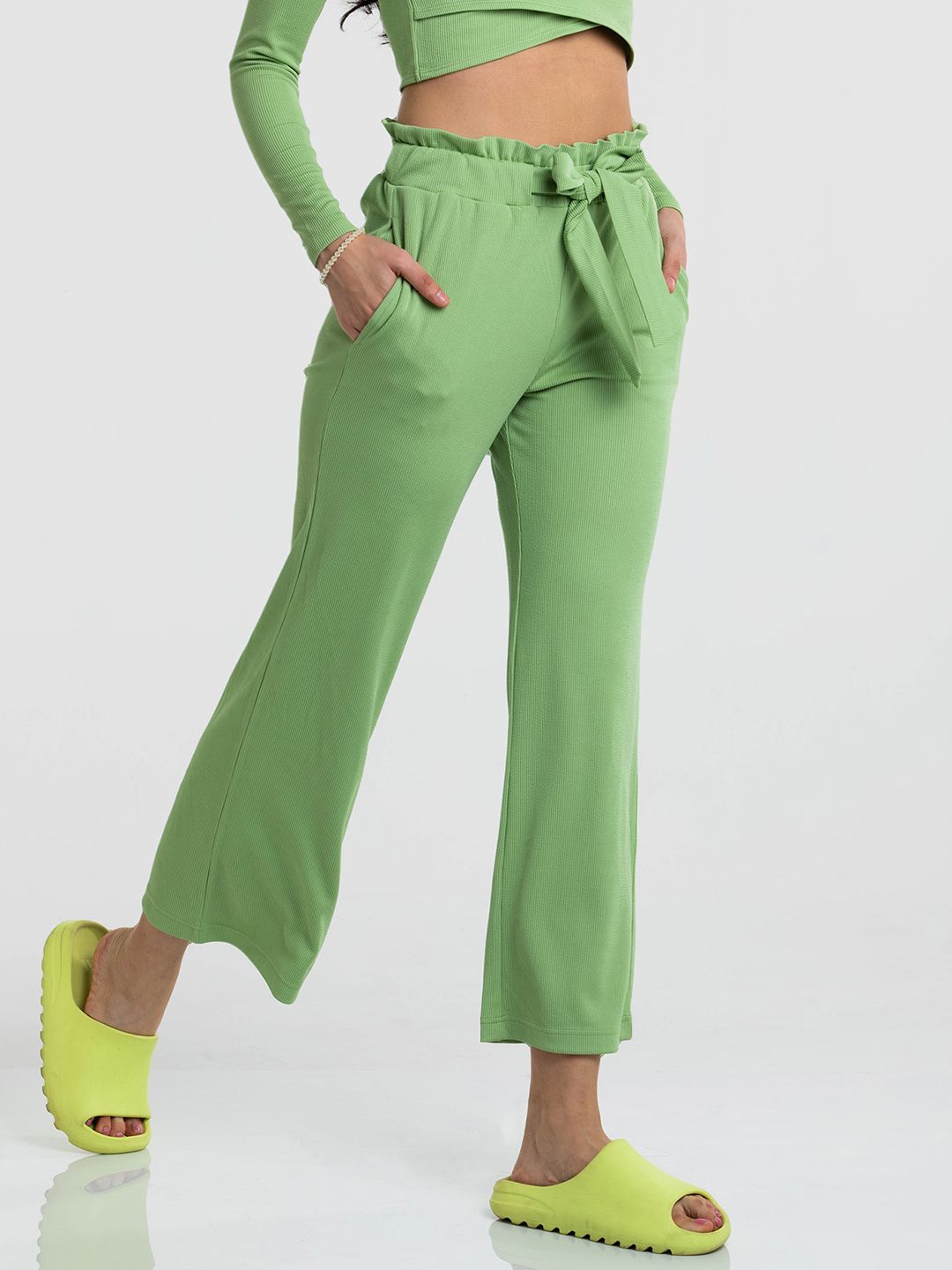 CAVA Mid-Rise Cropped Peg Trousers Price in India